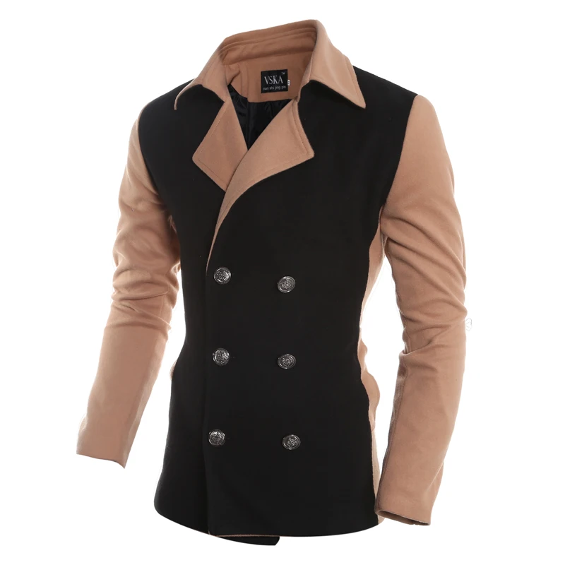 2015 The Fashion Design New Sale Autumn Winter Trench Coat Men The Double-Breasted Coat Stitching Mens Overcoat
2015 The Fashion Design New Sale Autumn Winter Trench Coat Men The Double-Breasted Coat Stitching Mens Overcoat