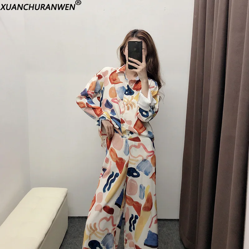 Women Two Piece Long Pants Outfits Sleeves Blouse Pants Set High Waist Wide Leg Trousers Outfits Casual Sets WB9433
Women Two Piece Long Pants Outfits Sleeves Blouse Pants Set High Waist Wide Leg Trousers Outfits Casual Sets WB9433