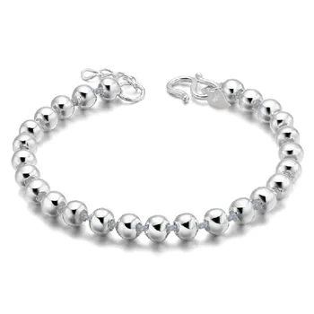925 Sterling Silver Romantic Lovely Fashion Female Handmade Jewelry Lovely Glossy Ball Bracelet
925 Sterling Silver Romantic Lovely Fashion Female Handmade Jewelry Lovely Glossy Ball Bracelet