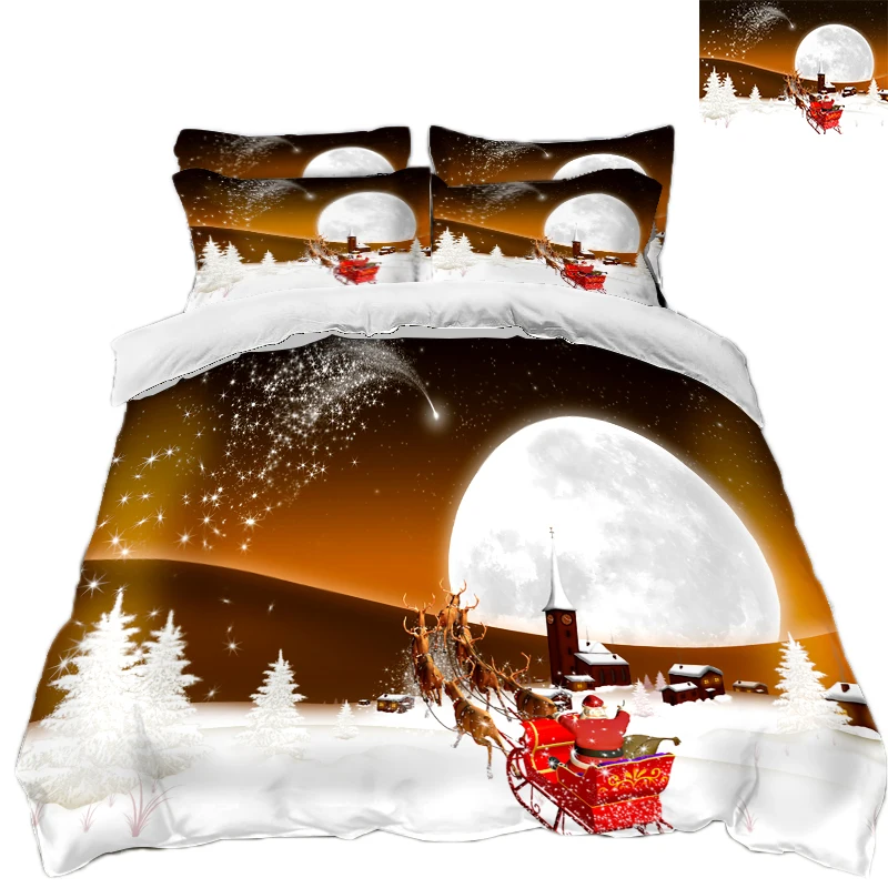 3D printed 4 Pcs Bedding Set Microfiber Bedclothes Christmas snowflake decoration Bed Linens Duvet Cover Set Bed Sheet
3D printed 4 Pcs Bedding Set Microfiber Bedclothes Christmas snowflake decoration Bed Linens Duvet Cover Set Bed Sheet