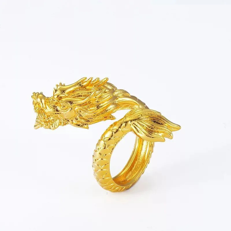 MxGxFam Dragon Rings For Manly Male Opening Adjusted 24 k Pure Gold Color China Mascot National Style jewelry
MxGxFam Dragon Rings For Manly Male Opening Adjusted 24 k Pure Gold Color China Mascot National Style jewelry