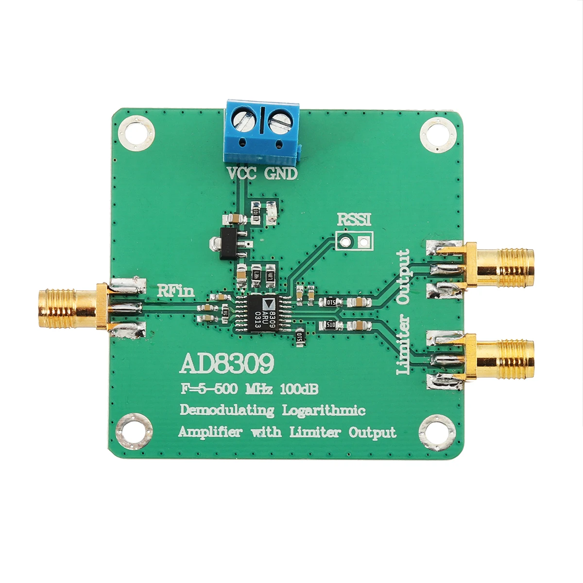 AD8309 5-500MHz 100dB Detector Logarithmic Amplifier Power Meter Single 2.7 V to 5.5 V DC power Supply
AD8309 5-500MHz 100dB Detector Logarithmic Amplifier Power Meter Single 2.7 V to 5.5 V DC power Supply