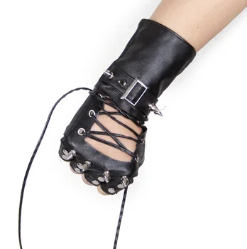 Punk Men Women Unisex Black PU Leather Gloves Rivet Metal Decoration Cross Rope Fashion For Party Cosplay Waist Gloves
Punk Men Women Unisex Black PU Leather Gloves Rivet Metal Decoration Cross Rope Fashion For Party Cosplay Waist Gloves