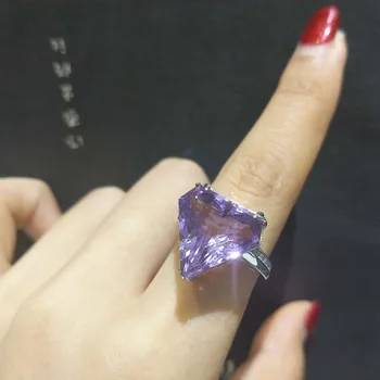 FLZB , 16ct Good diamond cut natural big amethyst ring in 925 sterling silver charming beautiful engagement ring for women gift
FLZB , 16ct Good diamond cut natural big amethyst ring in 925 sterling silver charming beautiful engagement ring for women gift