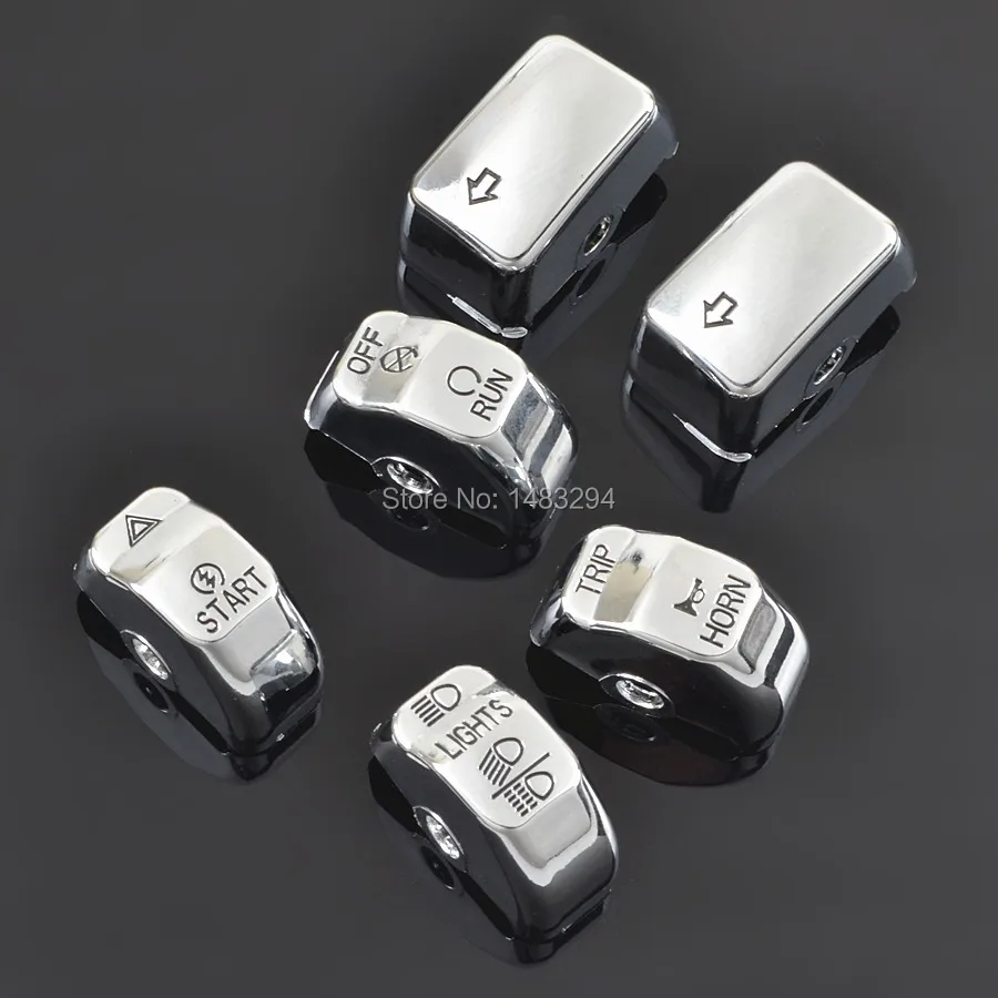 2014-2015 XL Chrome Hand Control Switch Housing Button Caps Kit Fits For Harley Davidson 12-Later Dyna & 11-15 Softail Models
2014-2015 XL Chrome Hand Control Switch Housing Button Caps Kit Fits For Harley Davidson 12-Later Dyna & 11-15 Softail Models