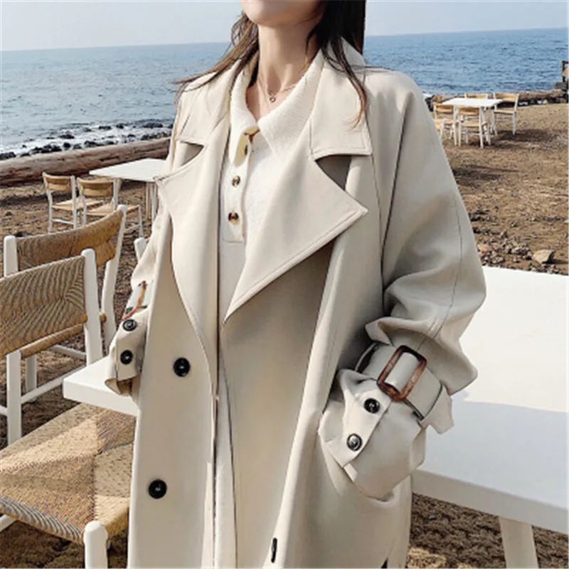 New Arrival 2019 Big Size Teenager Casual Trench Coat With Belt Women's Spring Autumn Long Trench Raincoat Female Outwear 770
New Arrival 2019 Big Size Teenager Casual Trench Coat With Belt Women's Spring Autumn Long Trench Raincoat Female Outwear 770