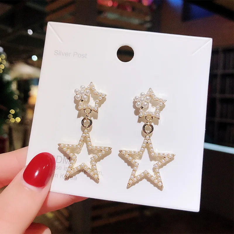 2019 New Arrival Zinc Alloy Trendy Women Dangle Earring Korean Fashion Pentagon Pearl Earrings Women's Simple Earrings
2019 New Arrival Zinc Alloy Trendy Women Dangle Earring Korean Fashion Pentagon Pearl Earrings Women's Simple Earrings