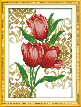 Tulips Printing pattern Cross Stitch Kits Chinese Embroidery Needlework DMC Counted Home Decor Cross-stitch set Beautiful gift
Tulips Printing pattern Cross Stitch Kits Chinese Embroidery Needlework DMC Counted Home Decor Cross-stitch set Beautiful gift