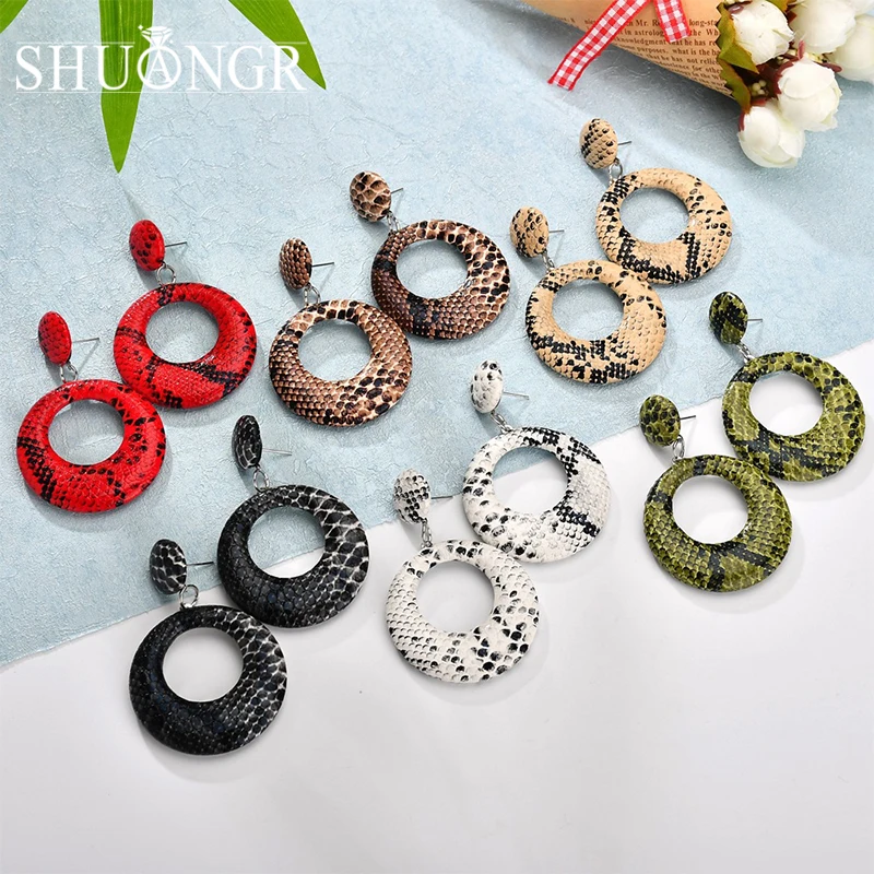 SHUANGR Fashion Oversize Geometric Drop Earrings for Women Punk Vintage Big Statement Earrings Snake Skin Party Jewelry Brincos
SHUANGR Fashion Oversize Geometric Drop Earrings for Women Punk Vintage Big Statement Earrings Snake Skin Party Jewelry Brincos