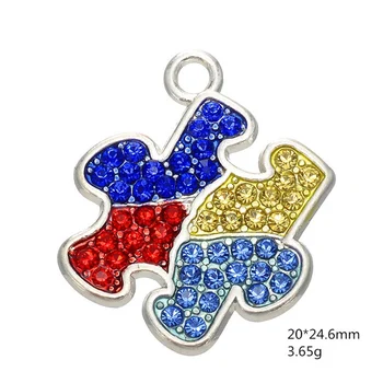 Color Crystal Puzzle Autism Pendant Gorgeous Charms For Handmade Jewelry Bracelets Necklace Making DIY Accessories
Color Crystal Puzzle Autism Pendant Gorgeous Charms For Handmade Jewelry Bracelets Necklace Making DIY Accessories