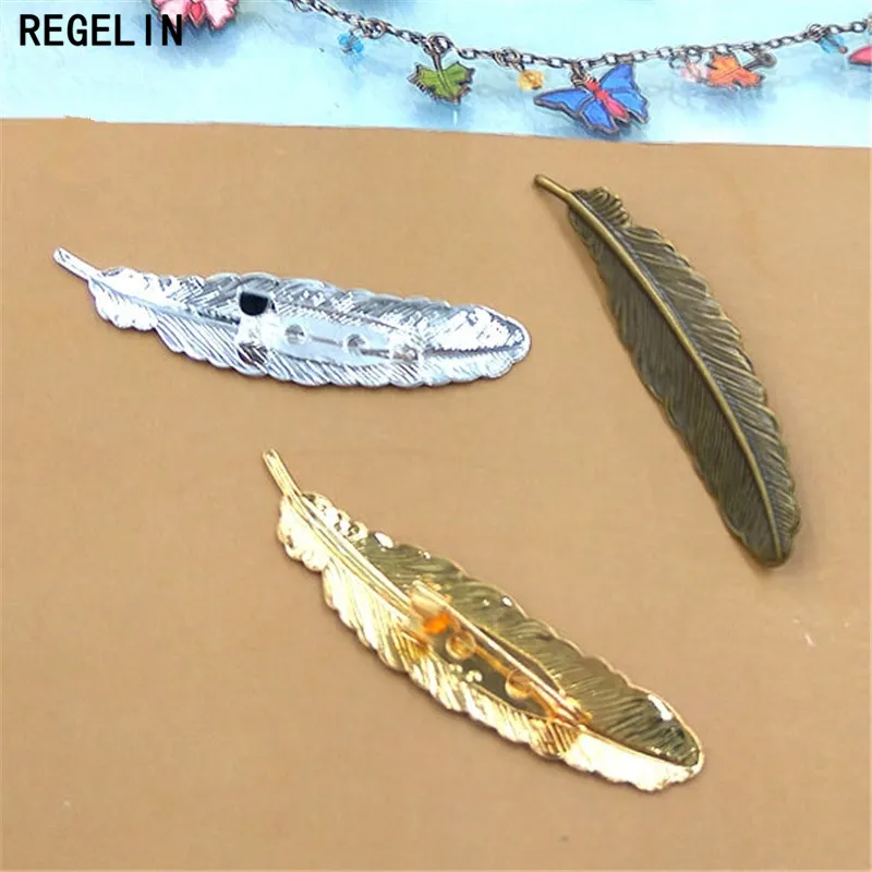 REGELIN Metal Feather Brooch Settings Vintage High Quality Brooch 10pcs/lot 53mm for Women Men Retro Gift Broochs
REGELIN Metal Feather Brooch Settings Vintage High Quality Brooch 10pcs/lot 53mm for Women Men Retro Gift Broochs