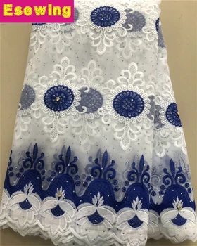 Hot Sale French Lace Fabric Blue White Nigeria Lace Fabric High Quality African Stones Tulle Lace Fabric For Wedding Party Dress
Hot Sale French Lace Fabric Blue White Nigeria Lace Fabric High Quality African Stones Tulle Lace Fabric For Wedding Party Dress