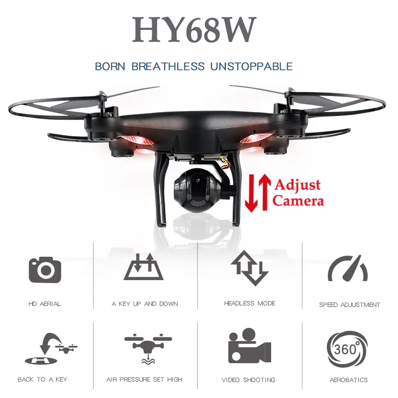 

JJRC Quadcopter One Key Return Adjustable Camera Drones With Camera HD Headless Mode Altitude Hold WIFI FPV RC Helicopter