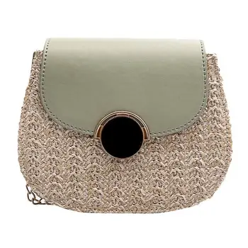 Elegant Contrast Color Straw + leather Handbag Women Summer Rattan Bag Handmade Woven Beach Circle Bohemia Shoulder Bag New
Elegant Contrast Color Straw + leather Handbag Women Summer Rattan Bag Handmade Woven Beach Circle Bohemia Shoulder Bag New