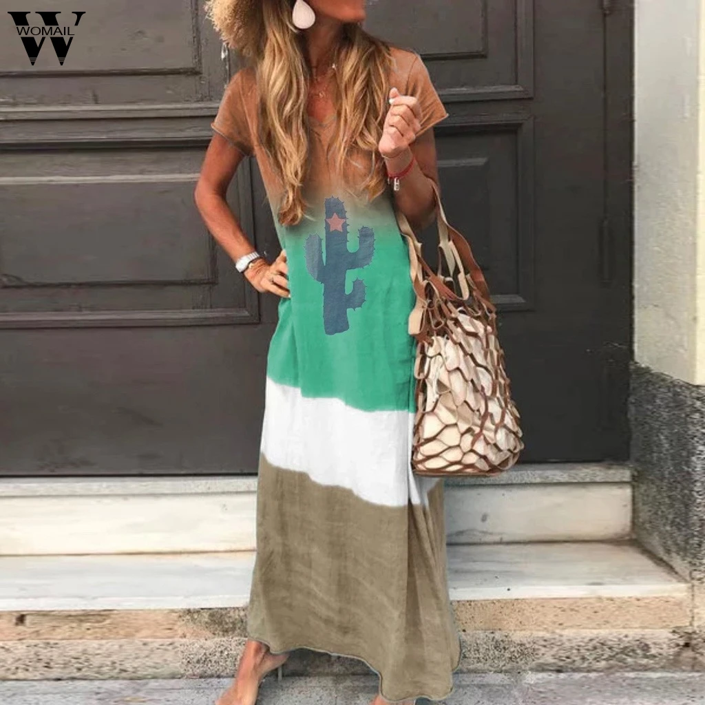 Womail summer dresses women 2019 Fashion Women Summer Short Sleeve Gradient Color Tie Dyeing Long Dress casual dress Ju3
Womail summer dresses women 2019 Fashion Women Summer Short Sleeve Gradient Color Tie Dyeing Long Dress casual dress Ju3
