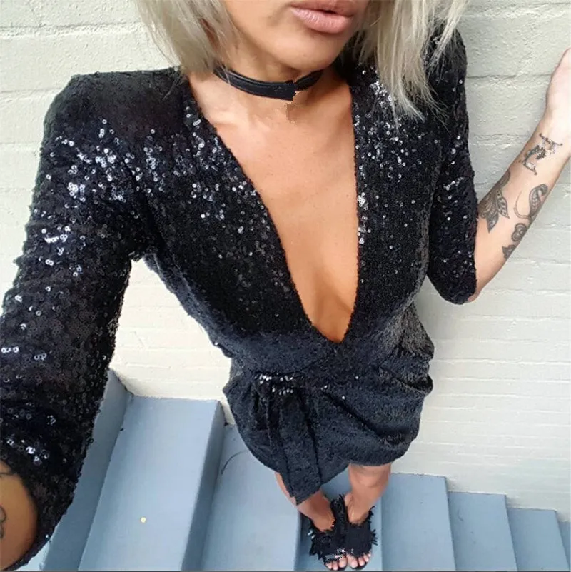 Spring Gold Sequin Dresses Women Deep V Neck Sexy Dress Club Wear Mini Short Dresses Party Night Vestidos
Spring Gold Sequin Dresses Women Deep V Neck Sexy Dress Club Wear Mini Short Dresses Party Night Vestidos