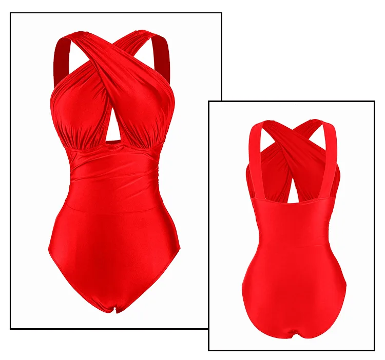 Female Swimsuit 2018 Swimwear One Piece Print Badpak Plus Size Swimwear Beach Wear Push Up Slim One Piece Swimsuit For Women XXL 9