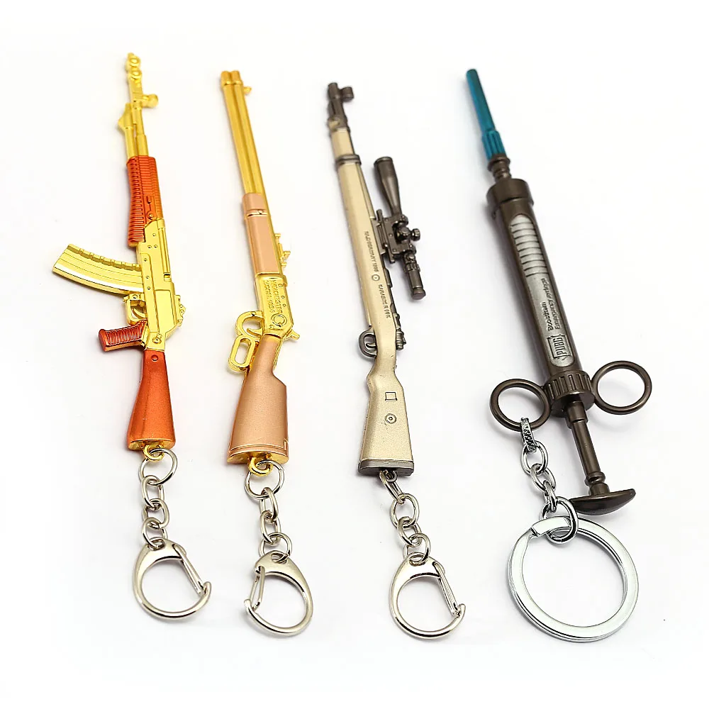 Game PUBG Keychain Men Metal Gun Weapon Key Chain Car Syringe Model Pendant Playerunknown's Battlegrounds Keyring Women Jewelry
Game PUBG Keychain Men Metal Gun Weapon Key Chain Car Syringe Model Pendant Playerunknown's Battlegrounds Keyring Women Jewelry