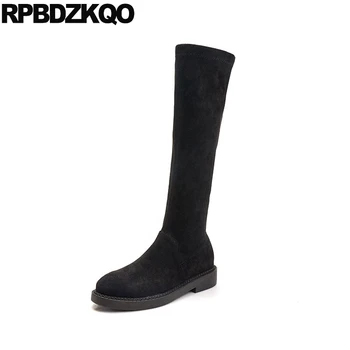 Suede Round Toe Boots Fur British Designer Shoes Women Luxury 2018 Black Knee High Winter Fall Flat Riding Long Equestrian Tall
Suede Round Toe Boots Fur British Designer Shoes Women Luxury 2018 Black Knee High Winter Fall Flat Riding Long Equestrian Tall