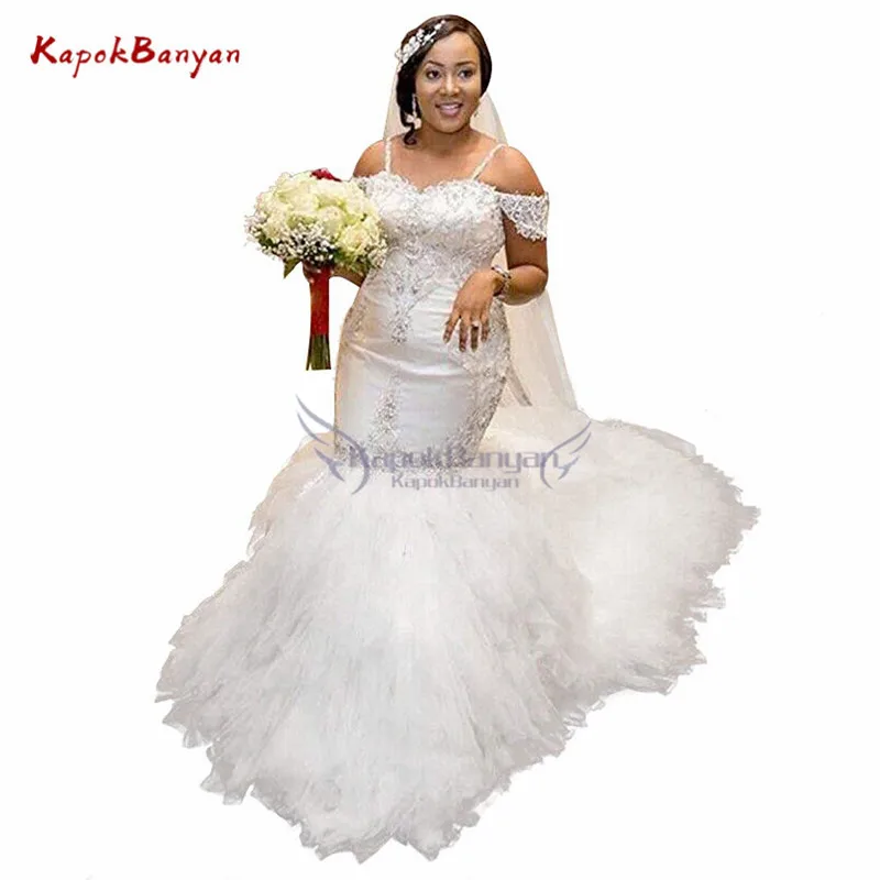 Rhinestones Ruffle Tulle Mermaid Wedding Dress Off-the-shoulder Zipper Long Bride Gown For Women Plus Size
Rhinestones Ruffle Tulle Mermaid Wedding Dress Off-the-shoulder Zipper Long Bride Gown For Women Plus Size