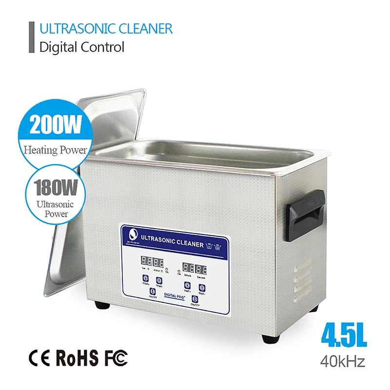 Skymen Digital 4.5l 180w Ultrasonic Cleaner with Timer/Heater for Engine Parts Moto/Auto Parts Instrument Bath
Skymen Digital 4.5l 180w Ultrasonic Cleaner with Timer/Heater for Engine Parts Moto/Auto Parts Instrument Bath