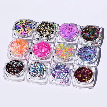 Round Shape Confetti Nail Glitter Sequins 1mm 2mm 3mm Mixed HOLO Nail Paillette Glitter 12jar/set Nail Art Decoration
Round Shape Confetti Nail Glitter Sequins 1mm 2mm 3mm Mixed HOLO Nail Paillette Glitter 12jar/set Nail Art Decoration