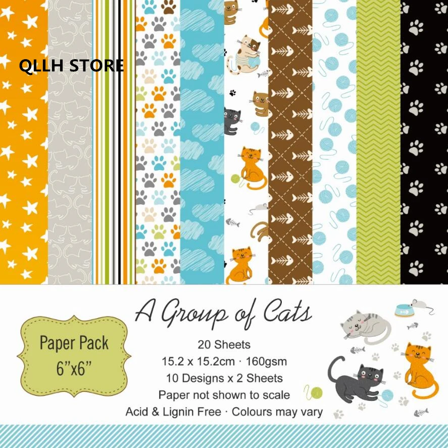 LOVELY CAT Scrapbooking paper pack of 20 sheets handmade craft paper craft Background pad A1276
LOVELY CAT Scrapbooking paper pack of 20 sheets handmade craft paper craft Background pad A1276