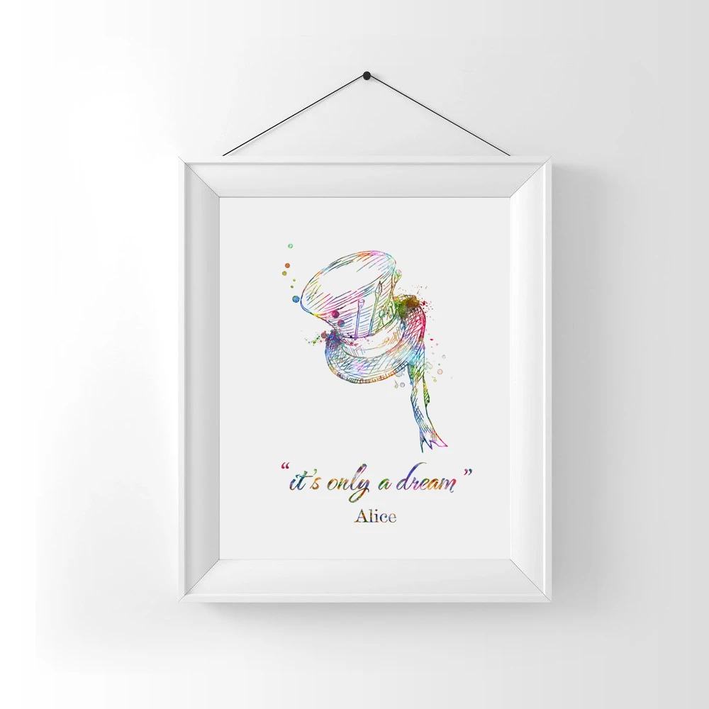Alice In Wonderland Wall Art Nursery Decor It's Only A Dream Alice Quotes Watercolor Wall Art Print Nursery Art Gift AP060
Alice In Wonderland Wall Art Nursery Decor It's Only A Dream Alice Quotes Watercolor Wall Art Print Nursery Art Gift AP060