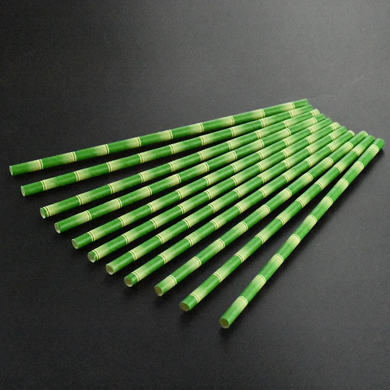 25 шт. бамбуковые бумажные соломинки в стиле сафари|Одноразовая посуда| |