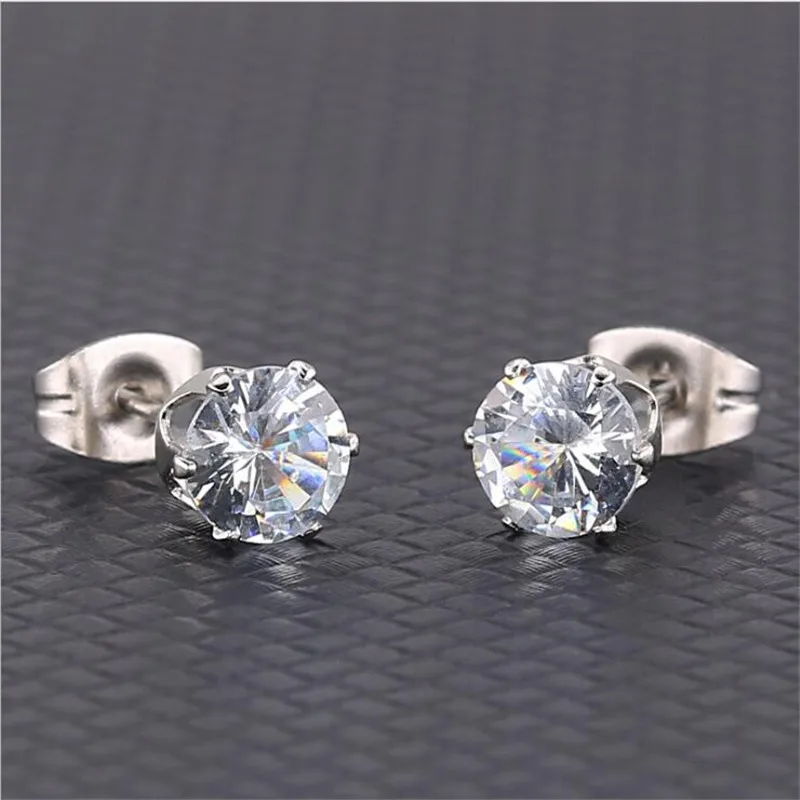 316 L Stainless Steel With AAA Clean Round Zircon Stud Earrings Size From 2mm to 8mm Titanium Jewelry
316 L Stainless Steel With AAA Clean Round Zircon Stud Earrings Size From 2mm to 8mm Titanium Jewelry