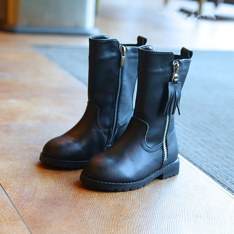 WENDYWU boys leather boots black boots for toddler pu leather shoes baby girls brand mid calf boots children tassel boots
WENDYWU boys leather boots black boots for toddler pu leather shoes baby girls brand mid calf boots children tassel boots