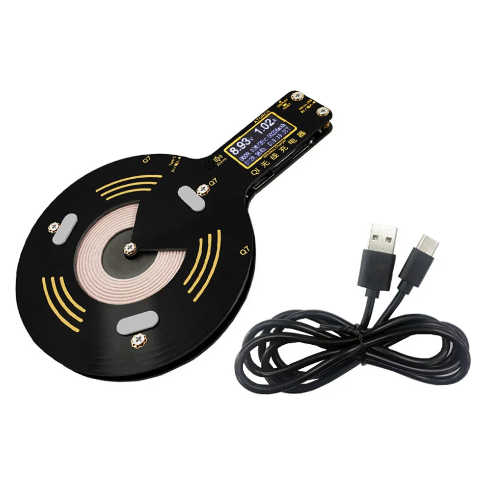 QC2.0/3.0 Wireless 10W Fast Charger Mobile Phone Tester Voltmeter Module Voltage and Current Display
QC2.0/3.0 Wireless 10W Fast Charger Mobile Phone Tester Voltmeter Module Voltage and Current Display