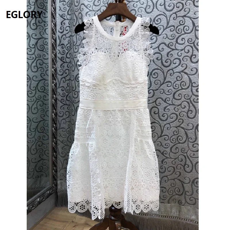 White Blue Lace Dress 2019 Spring Summer High Quality Women Crochet Lace Embroidery Sleeveless Party Luxury Dress Vestidos Festa
White Blue Lace Dress 2019 Spring Summer High Quality Women Crochet Lace Embroidery Sleeveless Party Luxury Dress Vestidos Festa