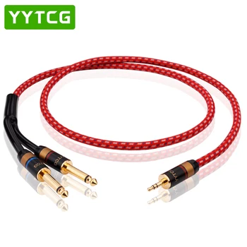 YYTCG HiFi audio cable Gold plated 3.5 Double track to 6.5 6.35 6.3 mono Audio line Audio equipment
YYTCG HiFi audio cable Gold plated 3.5 Double track to 6.5 6.35 6.3 mono Audio line Audio equipment