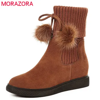 MORAZORA 2020 hot sale ankle boots women top quality suede leather boots fashion sweet Stretch socks boots casual shoes woman
MORAZORA 2020 hot sale ankle boots women top quality suede leather boots fashion sweet Stretch socks boots casual shoes woman