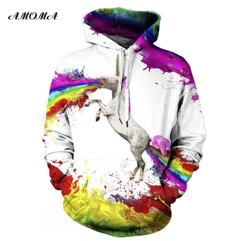AMOMA Unisex Realistic 3D Digital Print Pullover Hoodie Hooded Sweatshirt Rainbow Unicorn S-5XL
AMOMA Unisex Realistic 3D Digital Print Pullover Hoodie Hooded Sweatshirt Rainbow Unicorn S-5XL