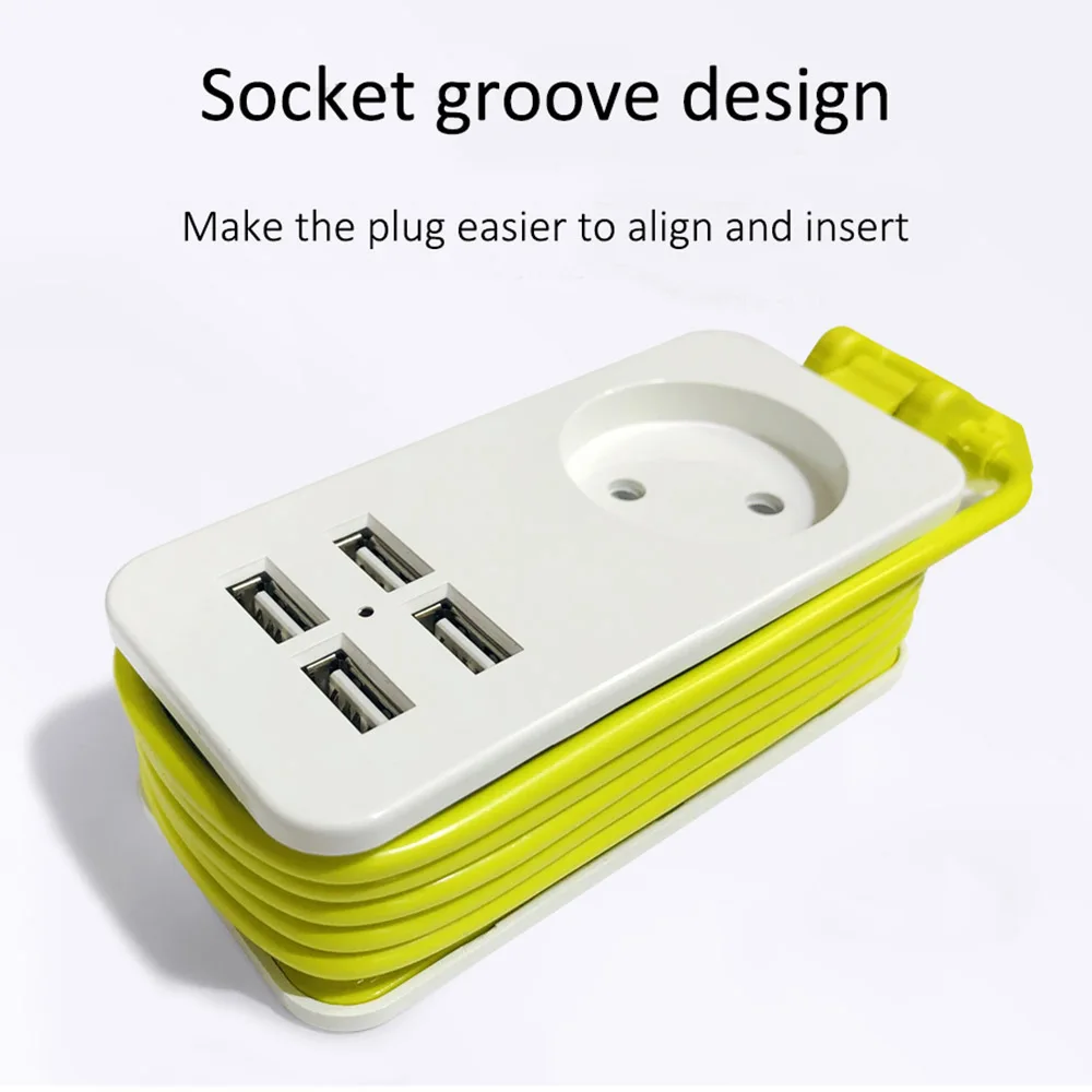 Power Strip EU Plug 4 USB Port Extension Socket Surge Protector Home Office Electric Extension Cable Socket Plug
Power Strip EU Plug 4 USB Port Extension Socket Surge Protector Home Office Electric Extension Cable Socket Plug