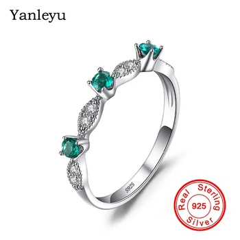Yanleyu 100% Genuine 925 Sterling Silver Rings for Women Green Cubic Zirconia Stone Wedding Bands Finger Ring Fine Jewelry PR144
Yanleyu 100% Genuine 925 Sterling Silver Rings for Women Green Cubic Zirconia Stone Wedding Bands Finger Ring Fine Jewelry PR144