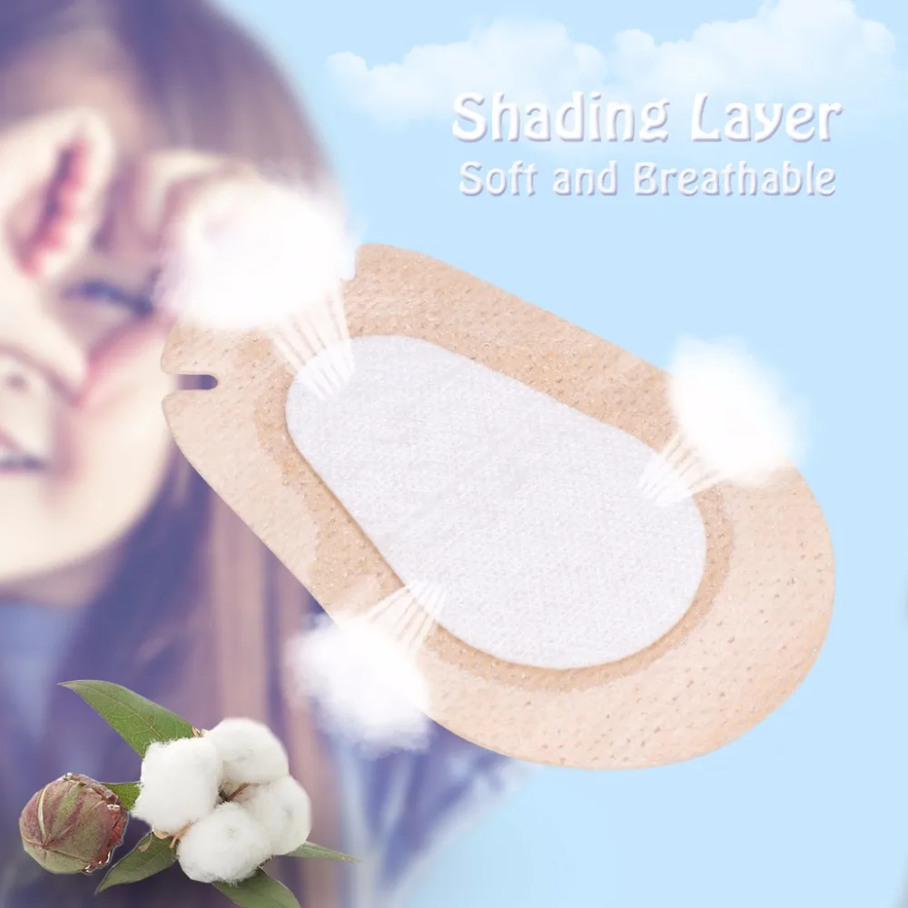 Orthoptic Eye Patches For Children With Amblyopia Posted Monocular Full Cover Training Amblyopia Correction Beige 20Pcspack (1)