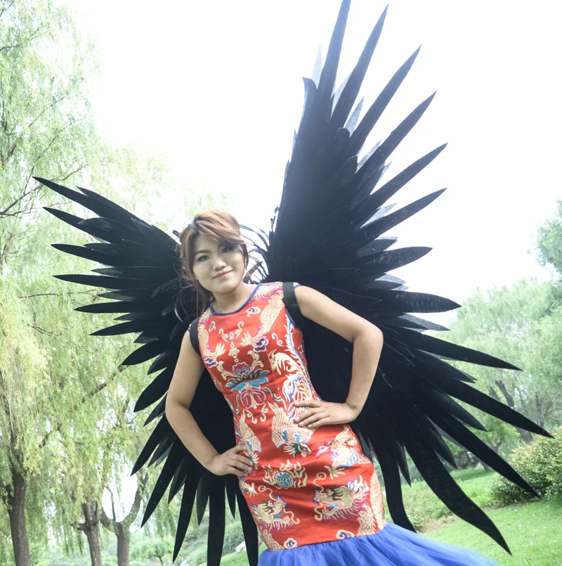 height about 120cm angle wings black feathers wings,film Props party Cosplay Catwalk Stage Performance gift a1998
height about 120cm angle wings black feathers wings,film Props party Cosplay Catwalk Stage Performance gift a1998
