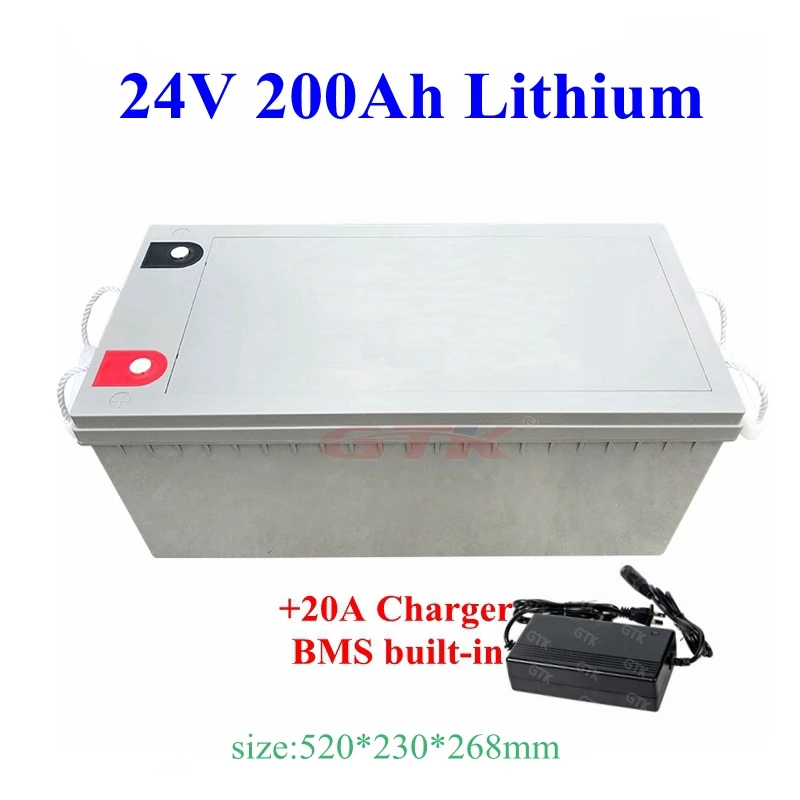 Rechargeable 24V 200Ah lithium li ion battery pack with bms for 2500W 2000W 24V RV EV scooter solar golf cart UPS +20A Charger
Rechargeable 24V 200Ah lithium li ion battery pack with bms for 2500W 2000W 24V RV EV scooter solar golf cart UPS +20A Charger