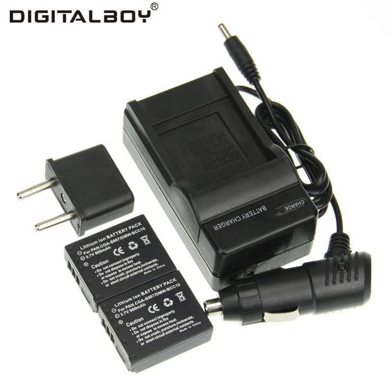 Фото Настоящее Ёмкость 5 шт./компл. cgas007 CGA S007 CGA-S007 DMW-BCD10 Батарея + Зарядное устройство