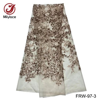 2018 Light design african tulle lace fabric with sequins 5 yards per lot embroidery french lace fabric FRW-97
2018 Light design african tulle lace fabric with sequins 5 yards per lot embroidery french lace fabric FRW-97