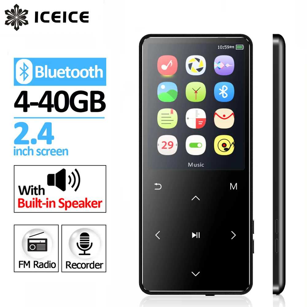 ICEICE Player MP3 Bluetooth with Earphones / Speaker 2.4 Screen touch keys fm radio mini sport MP3 music player portable walkman
ICEICE Player MP3 Bluetooth with Earphones / Speaker 2.4 Screen touch keys fm radio mini sport MP3 music player portable walkman