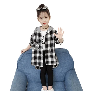 girls long jacket 4-13 years old 100-160 cm height plaid hooded Curved hem personality coat hot all-match gift for kids outwear
girls long jacket 4-13 years old 100-160 cm height plaid hooded Curved hem personality coat hot all-match gift for kids outwear