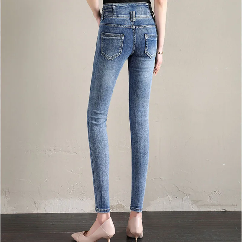 Mom's street fashion slim waist pencil jeans straight zipper jeans female Basics washed denim skinny pencil pants M-4XL
Mom's street fashion slim waist pencil jeans straight zipper jeans female Basics washed denim skinny pencil pants M-4XL