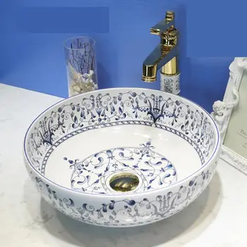 Blue and white Vintage Ceramic Art Basin Sinks Counter Top Wash Basin Bathroom Vessel Sinks vanities sink to bathroom wash basin
Blue and white Vintage Ceramic Art Basin Sinks Counter Top Wash Basin Bathroom Vessel Sinks vanities sink to bathroom wash basin