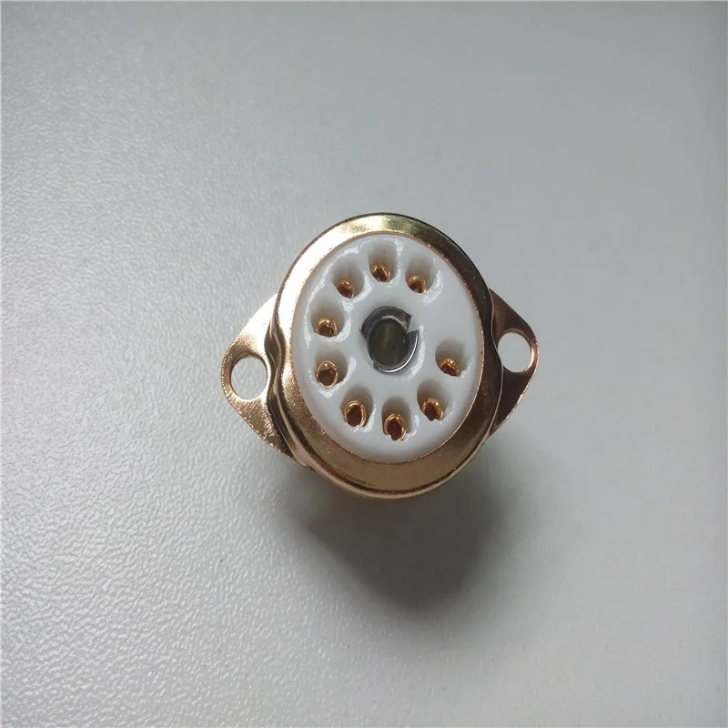 6pcs ceramic tube socket GZC9-C-G 9 pin tube socket seat seat tube socket golden foot for 12AU7
6pcs ceramic tube socket GZC9-C-G 9 pin tube socket seat seat tube socket golden foot for 12AU7