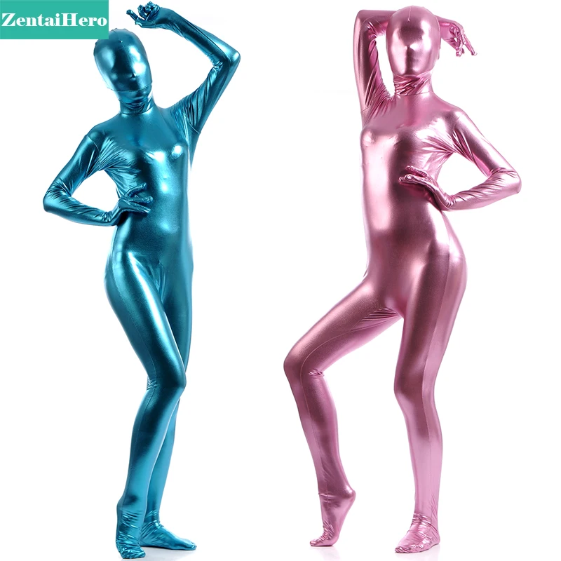 ZentaiHero Sexy Women Shiny Metallic Unicolor Tight Full Bodysuits Zentai Unitard Jumpsuit For Halloween Party Costume B001
ZentaiHero Sexy Women Shiny Metallic Unicolor Tight Full Bodysuits Zentai Unitard Jumpsuit For Halloween Party Costume B001