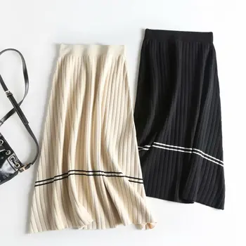 2019 High Waist Women Spring Skirts Vintage Knitting Women Long Skirt Faldas Jupe Femme Women Beige Black Skirt Saia
2019 High Waist Women Spring Skirts Vintage Knitting Women Long Skirt Faldas Jupe Femme Women Beige Black Skirt Saia